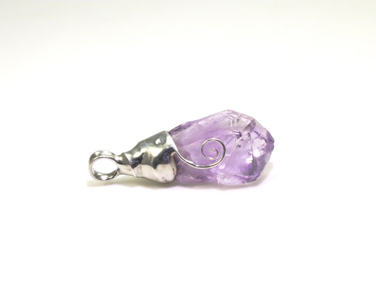 Raw Amethyst Crystal Pendant