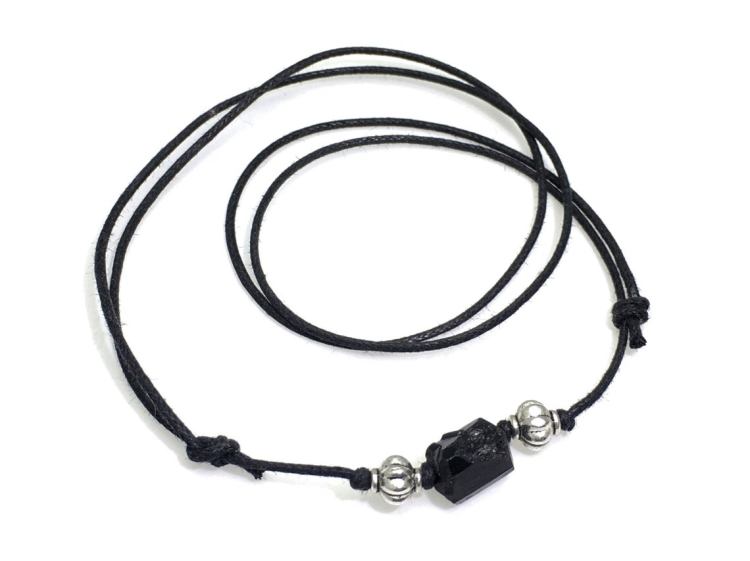 Raw Black Tourmaline Crystal Choker