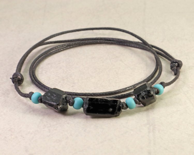 Raw Black Tourmaline Crystal Choker