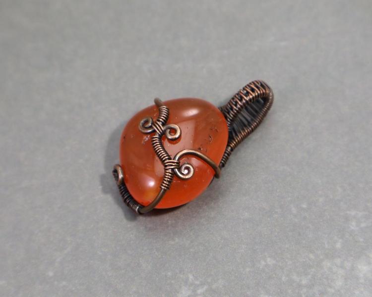 OOAK WireWoven Carnelian Pendant