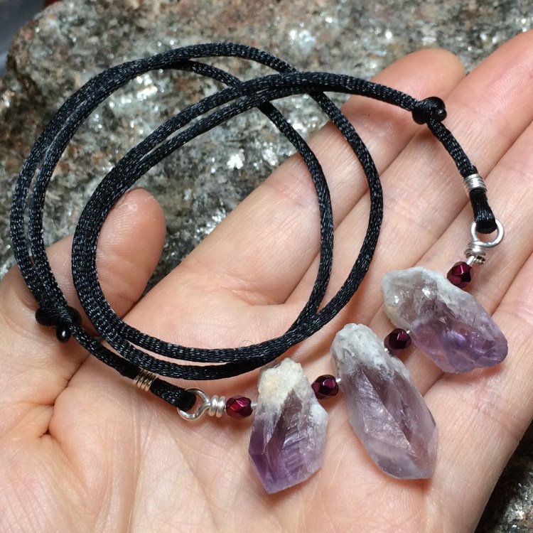 Raw Amethyst Bib Necklace