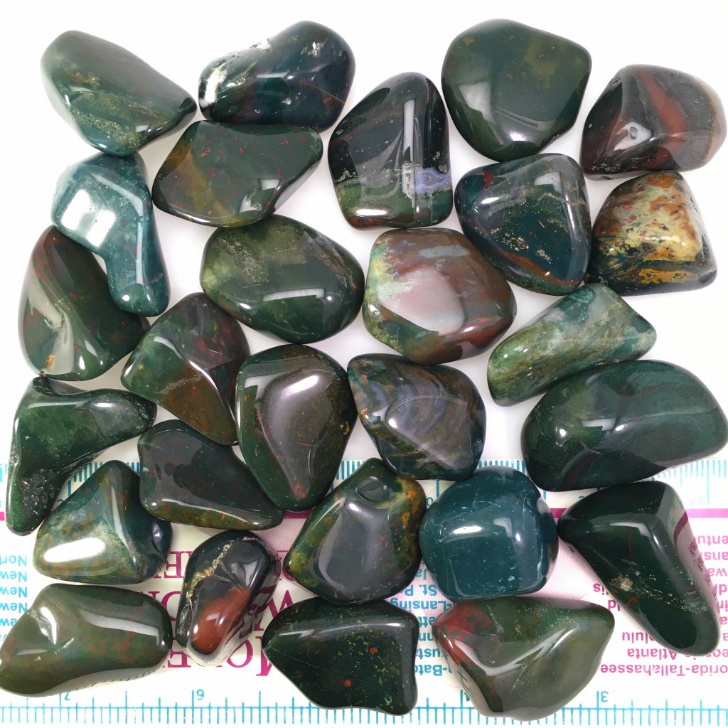 Tumbled Bloodstone Specimens - Polished Rocks