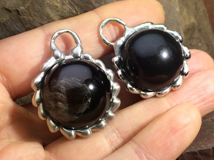 Smoky Quartz Sphere Pendants