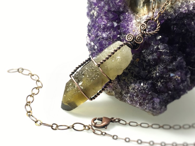 Unheated, Untreated Al:Li Citrine Pendant