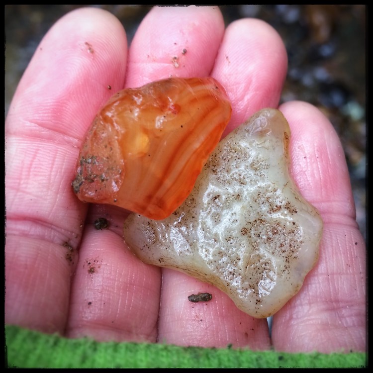 Raw Banded Carnelian and Agate Chalcedony